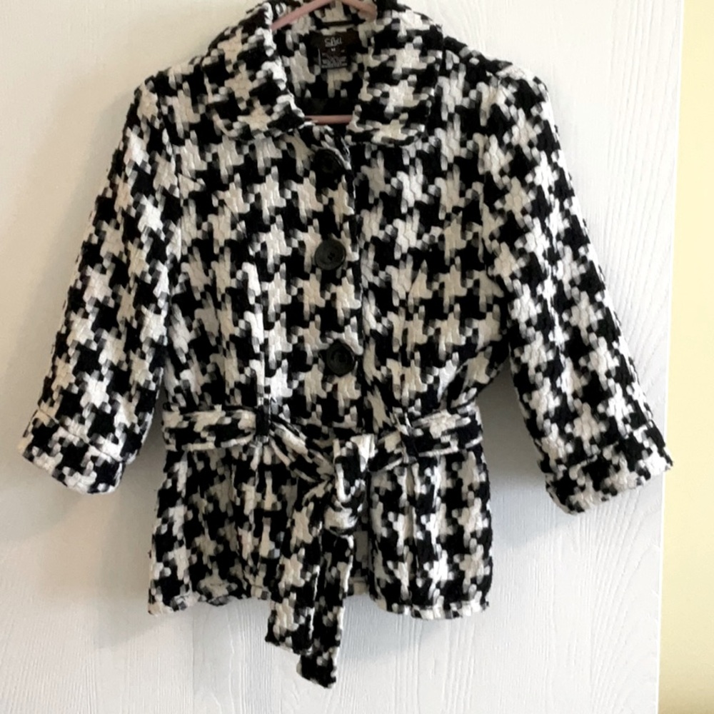 Black and White Houndstooth Suit Jacket
